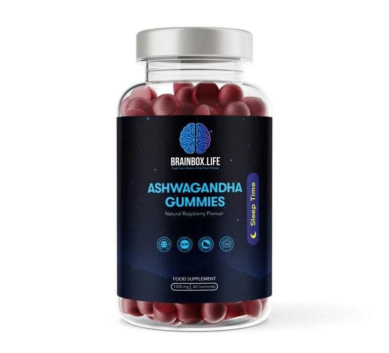 Ashwagandha 600mg - 60 Natural Raspberry Flavour Gummies - 200ml